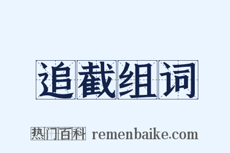 追截组词是什么意思的图片